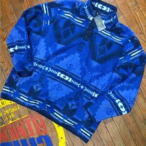 Polo Ralph Lauren Blue Geometric Crewneck Sweater